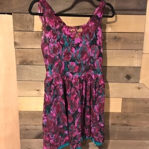 Pink, Burgundy, and Teal Spring Dress